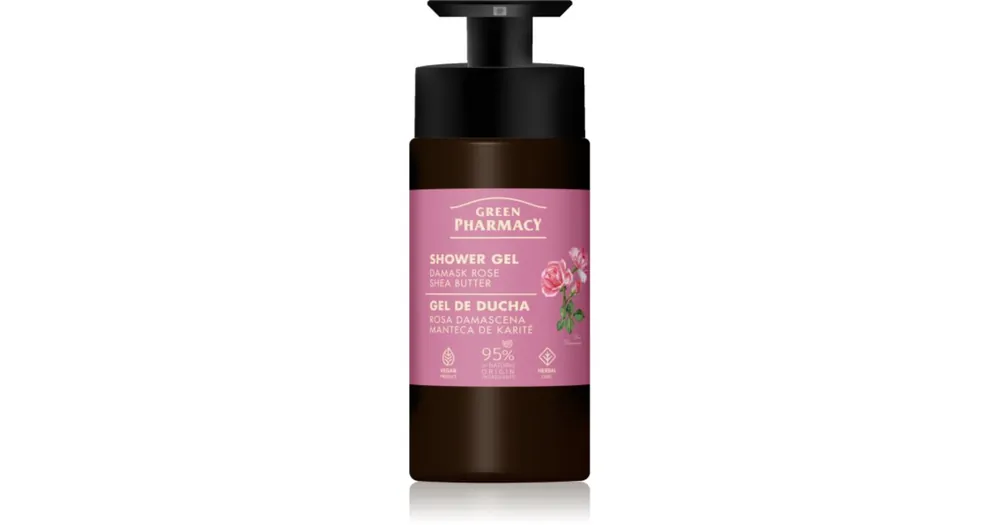 Green PharmacyDamask Rose & Shea Butter tusfürdő gél Expressz szállítás