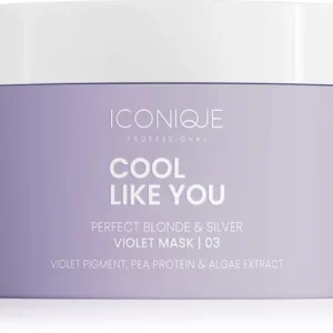 ICONIQUE ProfessionalCOOL LIKE YOU Perfect Blonde & Silver Violet haj maszk semlegesíti a sárgás tónusokat Ajánlat