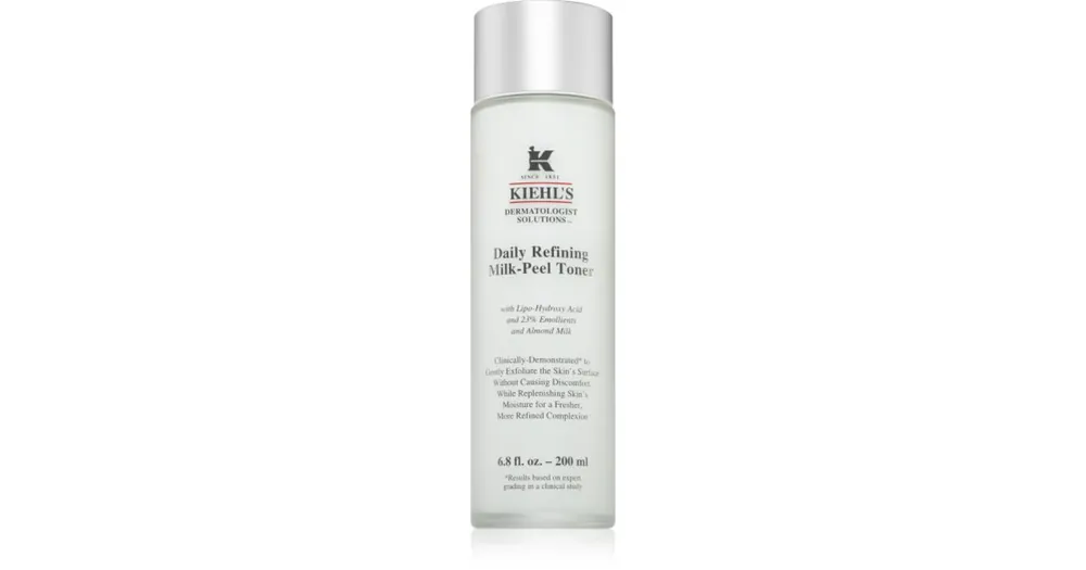 Azonnali szállítás Kiehl‘sDaily Refining Milk-Peel Toner gyengéd bőrhámlasztó tonik minden bőrtípusra, beleértve az érzékeny bőrt is