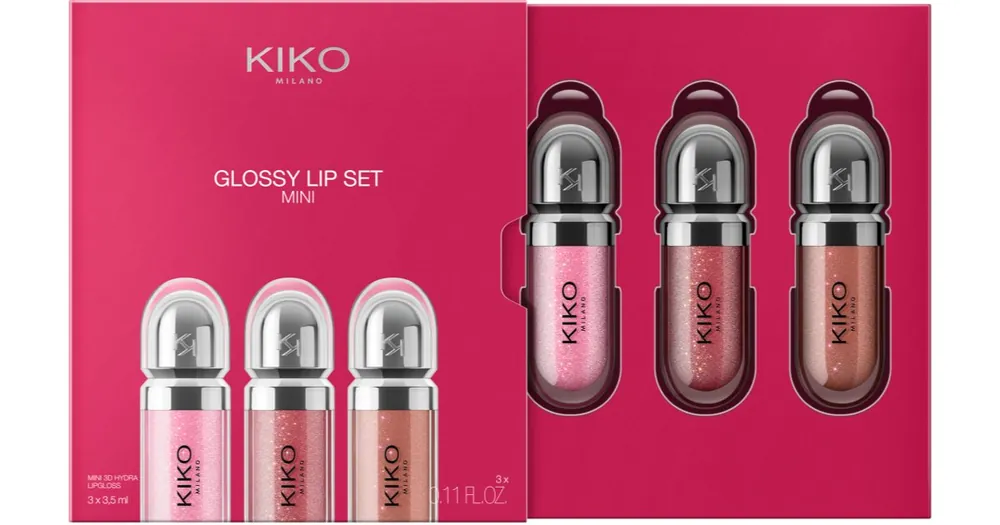 Végkiárusítás KIKO MilanoGlossy Lip Set Mini ajakfény szett mini csomagolás