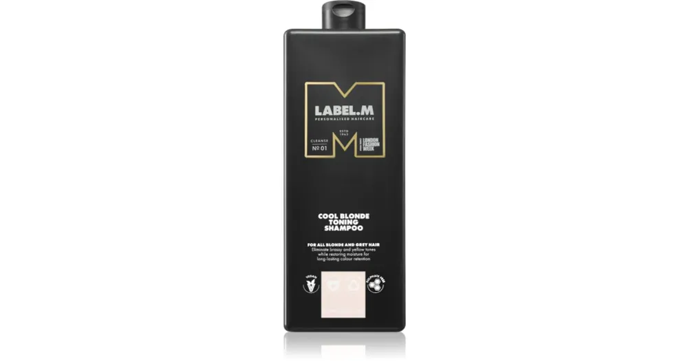Csak ma label.mCool Blonde Toning Shampoo sampon semlegesíti a sárgás tónusokat