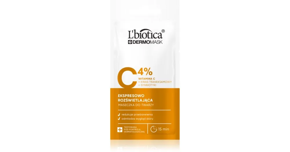 L’bioticaDermoMask C 4% élénkítő arcmaszk Gyors szállítás