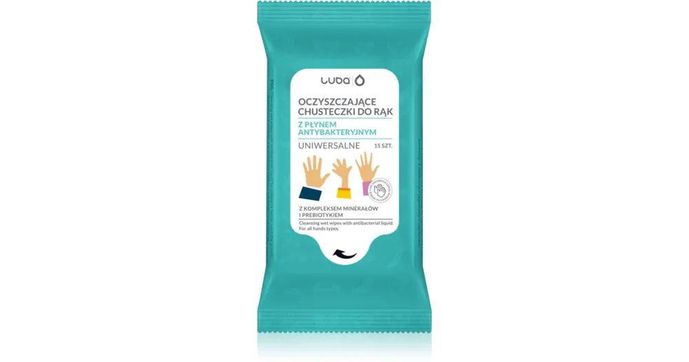 Vedd meg online LubaAntibacterial Wet Wipes nedves tisztító törlőkendők kézre