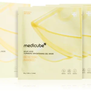 medicubeKojic Acid Turmeric Brightening Gel Mask hidratáló és világosító maszk géles textúrájú Különleges ajánlat