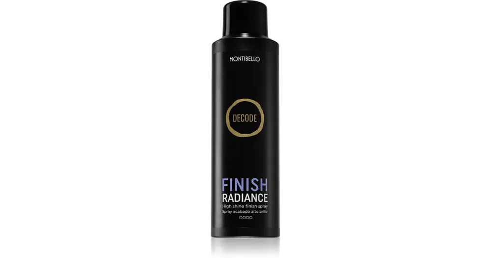 Népszerű MontibelloDecode Finish Radiance Spray gyorsan felhívódó spray a hajra a magas fényért