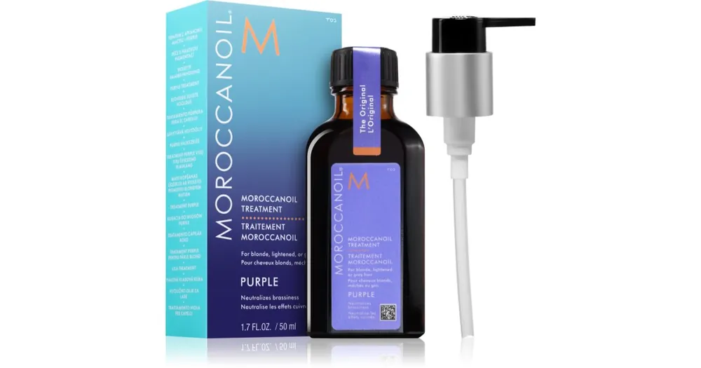 Szezonális akció MoroccanoilTreatment Purple tápláló olaj szőke és ősz hajra