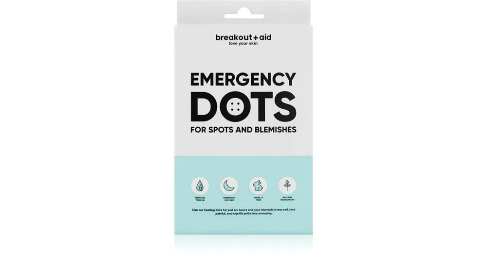 Akció breakout + aidEmergency Dots For Spots and Blemishes helyi ápolás pattanások ellen az arcra, dekoltázsra és hátra teafaolajjal