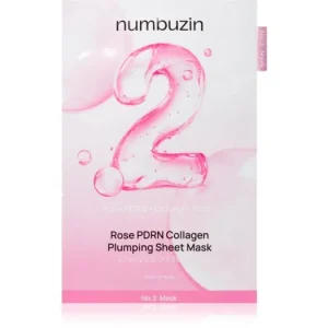 NumbuzinNo. 2 Rose PDRN Collagen Plumping Sheet Mask hidratáló gézmaszk az élénk bőrért Csak ma