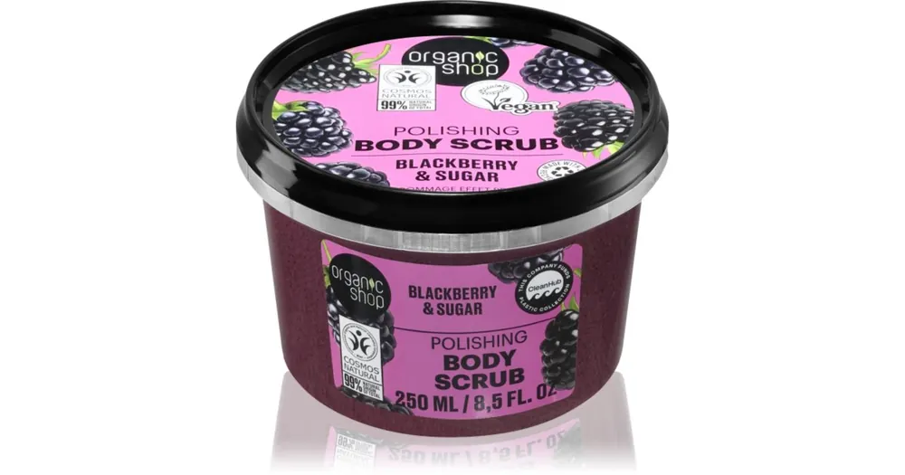 Utolsó esély Organic ShopBody Scrub Blackberry & Sugar testradír