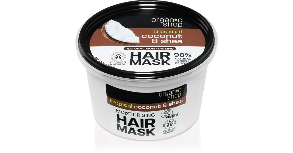 Organic ShopNatural Coconut & Shea intenzív hajmaszk hidratáló hatással Gyors kiszállítás