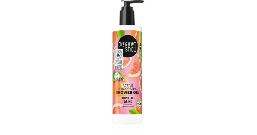 Akciós ár Organic ShopGrapefruit & Lime aktív tusfürdő gél