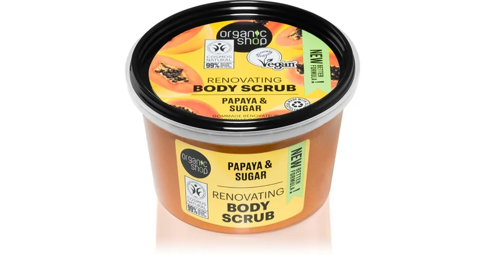 Organic ShopOrganic Papaya & Sugar cukros test peeling Expressz kézbesítés