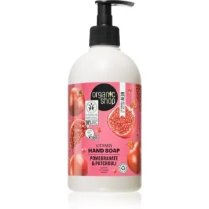 Azonnali szállítás Organic ShopPomegranate & Patchouli Kézápoló folyékony szappan pumpás