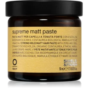Biztonságos vásárlás OwayShield & Finish Supreme Matt Paste Matt hajformázó krém közepes rögzítéssel