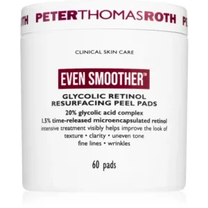 Peter Thomas RothEVEN SMOOTHER™ Glycolic Retinol Resurfacing Peel Pads arctisztító peeling párnácskát éjszakára Expressz kézbesítés