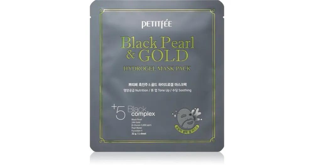 Szuper ajánlat PetitféeBlack Pearl & Gold intenzív hidrogélmaszk 24 karátos arannyal