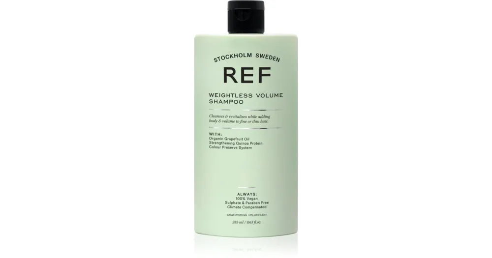 REFWeightless Volume Shampoo Sampon finom, lesimuló hajra dús haj a gyökerektől Szuper akció