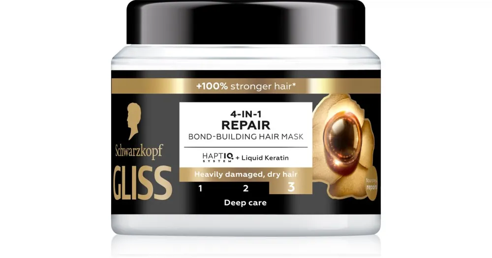 SchwarzkopfGliss Ultimate Repair regeneráló hajmasz 4 in 1 Kedvezményes ár
