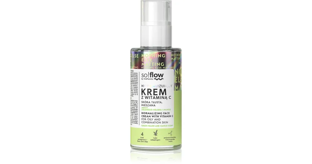 so!flowNormalizing Face Cream With Vitamin C normalizáló krém zsíros bőrre C vitamin Gyors kiszállítás