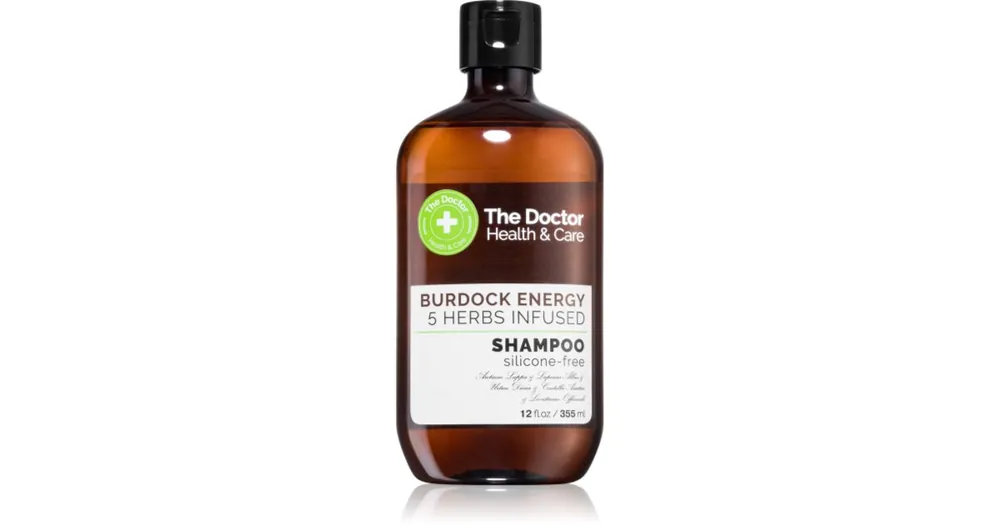 Biztonságos vásárlás The DoctorBurdock Energy 5 Herbs Infused sampon minden hajtípusra