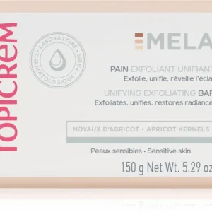 TopicremMELA Unifying Exfoliating Bar tisztító szappan hámlasztó hatással Vedd meg most