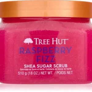 Kiárusítás Tree HutShea Sugar Scrub Raspberry Fizz cukros peeling bambuszvajjal