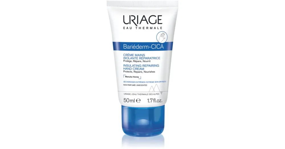 UriageBariéderm Cica Insulating Repairing Hand Cream védő és megújító kézkrém Árcsökkenés