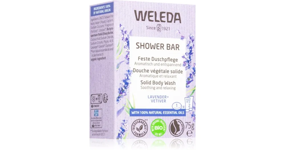 Exkluzív ajánlat WeledaShower Bar Lavender Szilárd szappan levendulával