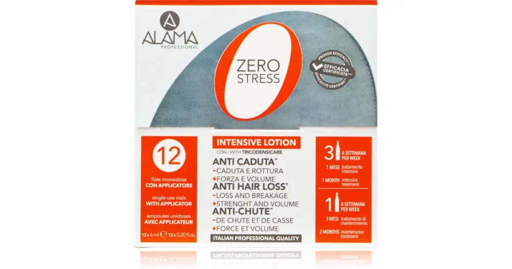 Kiárusítás Alama ProfessionalZero Stress Intensive Hair Loss Lotion ampullák hajhullás ellen