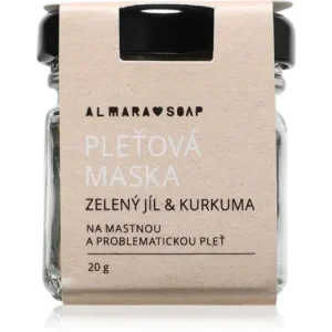 Utolsó esély Almara SoapFace Green Clay & Turmeric tisztító arcmaszk zsíros és problémás bőrre