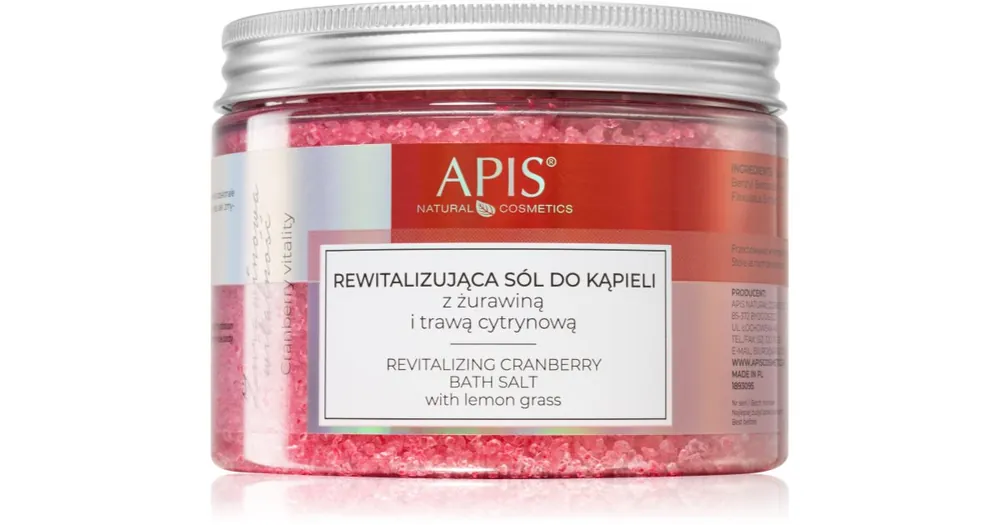 Apis Natural CosmeticsCranberry Vitality relaxáló fürdősó holt-tenger ásványaival Szuper akció