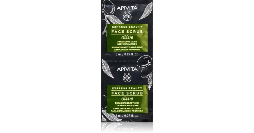 ApivitaExpress Beauty Exfoliating Face Scrub Olive intenzív tisztító peeling az arcra Vásárlói kedvenc
