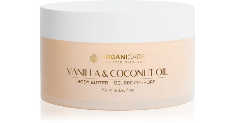 ArganicareBody Butter Vanilla & Coconut Oil testvaj kókuszolajjal Alacsony ár