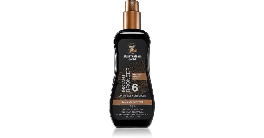 Australian GoldSpray Gel Sunscreen With Instant Bronzer napvédő spray bronzosítóval Vásárlói kedvenc