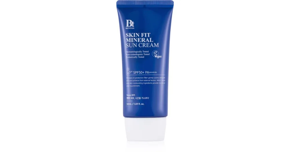 BentonSkin Fit Mineral ásványi napozó folyadék arcra SPF 50+ Kedvezményes ár
