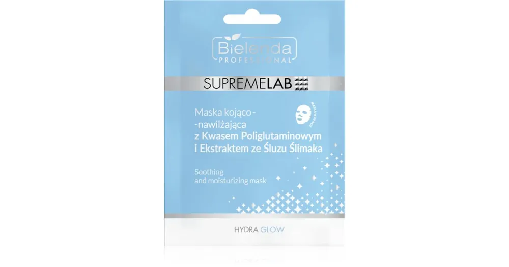 Vedd meg online Bielenda ProfessionalSupremelab Hydra Glow hidratáló gézmaszk csiga kivonattal