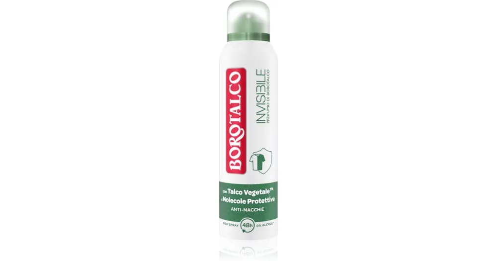 Alacsony ár BorotalcoInvisible Original spray dezodor a fehér és sárga foltok ellen