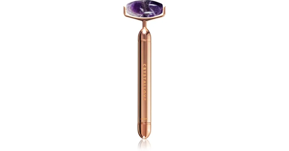 Kedvezmény CrystalloveAmethyst Vibrating Roller masszázs henger az arcra