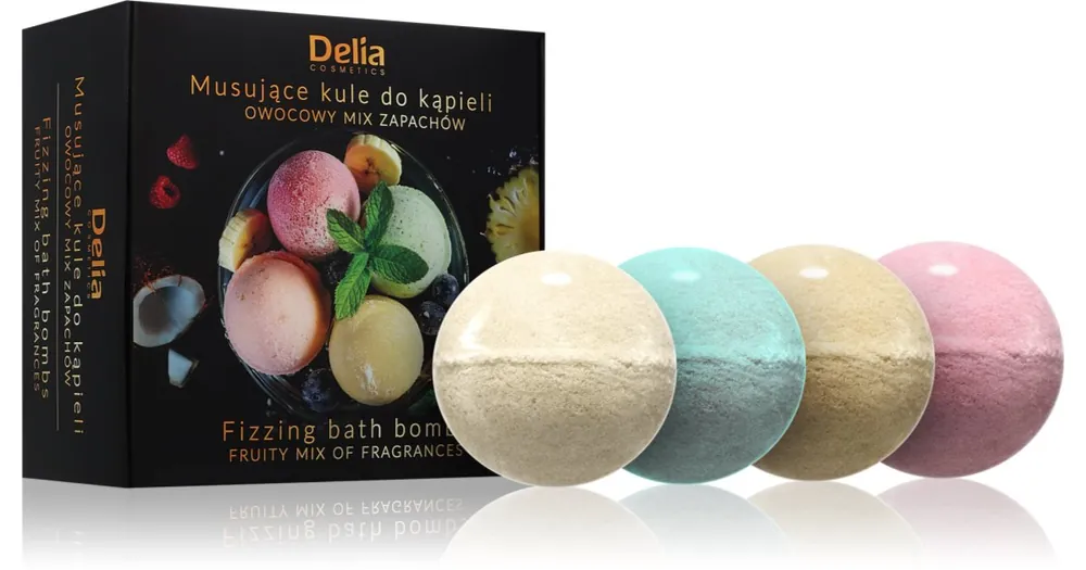 Delia CosmeticsFizzing Bath Bombs Fruity Mix ajándékszett fürdőbe Utolsó esély