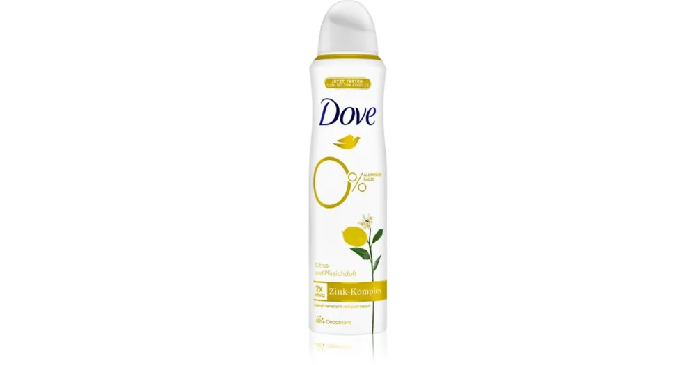Bestseller Dove0% ALU Citrus and Peach dezodor 48 órás hatás