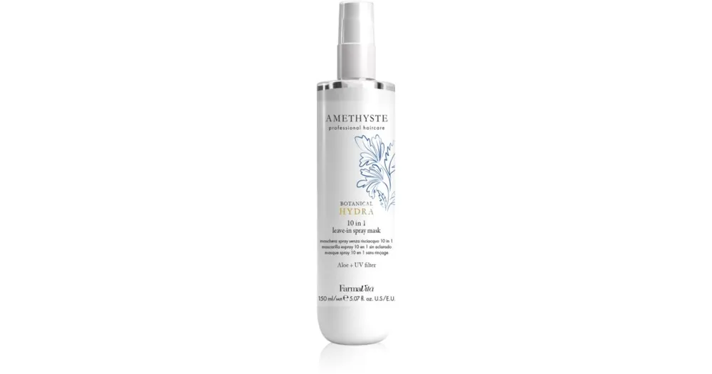 Akció FarmaVitaAmethyste Botanical Hydra leöblítést nem igénylő intenzív maszk spray formában a hajformázáshoz, melyhez magas hőfokot használunk