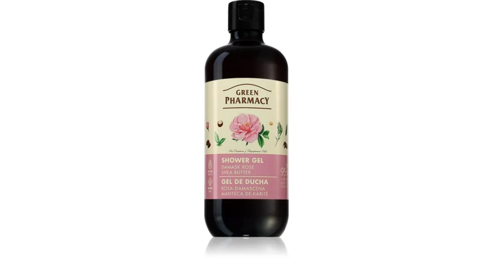 Green PharmacyDamask Rose & Shea Butter Shower Gel gyengéd tusfürdő gél Végkiárusítás