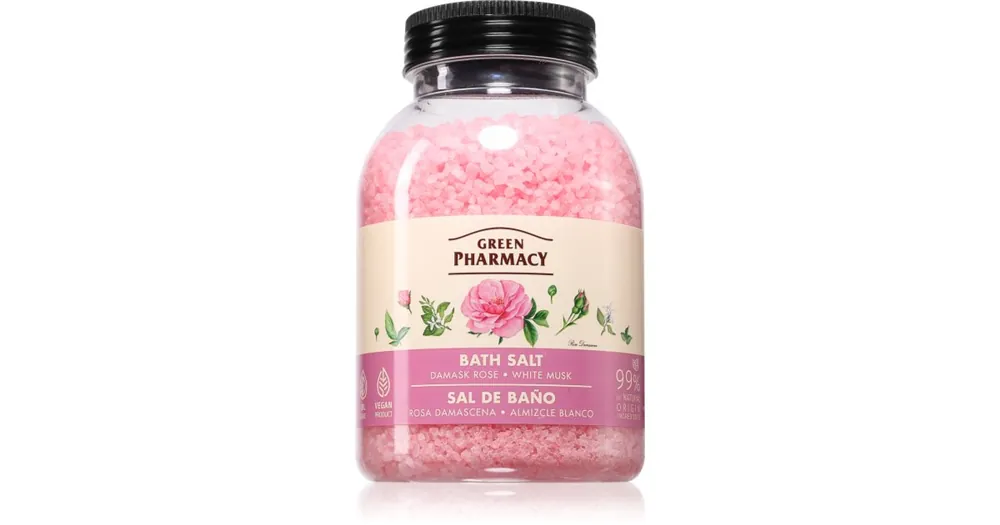 Green PharmacyDamask Rose & White Musk Bath Salt relaxáló fürdősó Kihagyhatatlan ajánlat