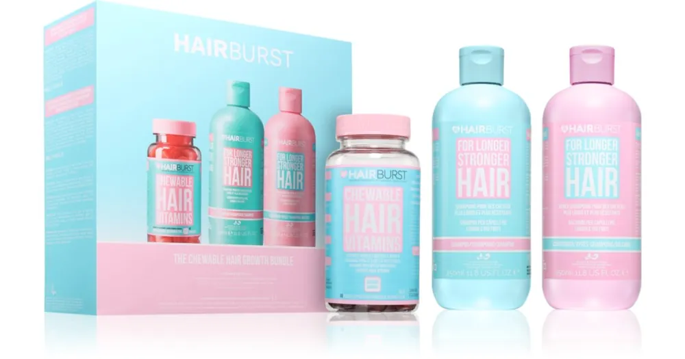Olcsóbb HairburstThe Chewable Hair Growth Bundle ajándékszett a haj növekedésének elősegítésére