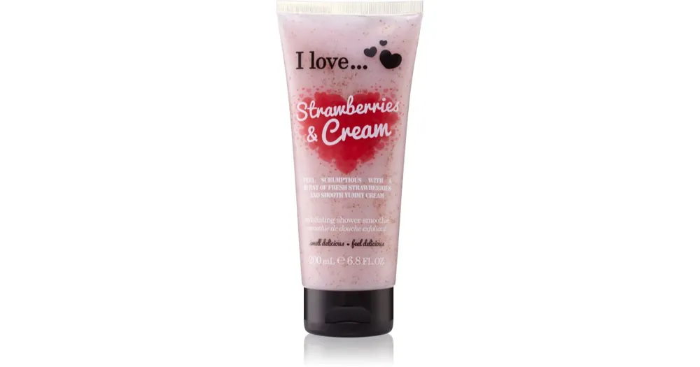 I LoveStrawberries & Cream tusfürdő gél peeling hatással Akció