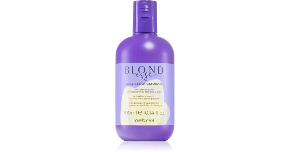 Árcsökkenés InebryaBLONDesse No-Yellow Shampoo sampon a sárga tónusok neutralizálására szőke és ősz hajra