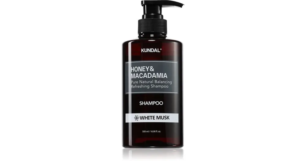Kihagyhatatlan ajánlat KUNDALHoney & Macadamia White Musk természetes sampon száraz és sérült hajra