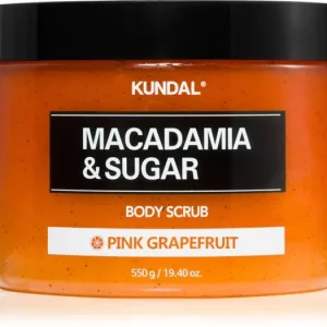 Azonnal elérhető KUNDALMacadamia & Sugar Body Scrub Pink Grapefruit gyengéd testpeeling nyugtató hatással