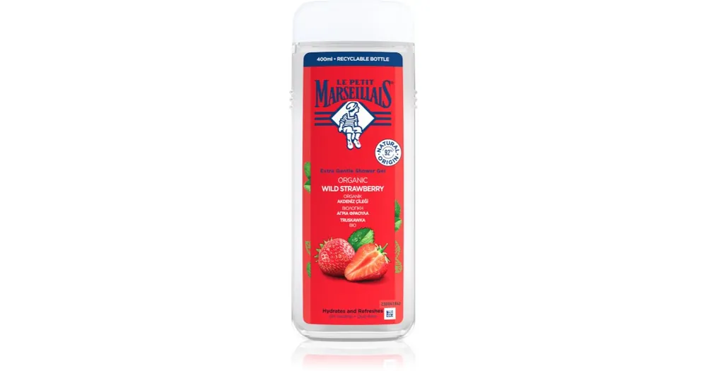 Outlet Le Petit MarseillaisOrganic Wild Strawberry gyengéd tusfürdő gél