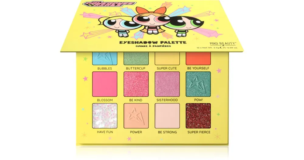 Mad BeautyThe Powerpuff Girls szemhéjfesték paletta Gyors kiszállítás